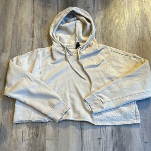 Cropped tan hoodie
